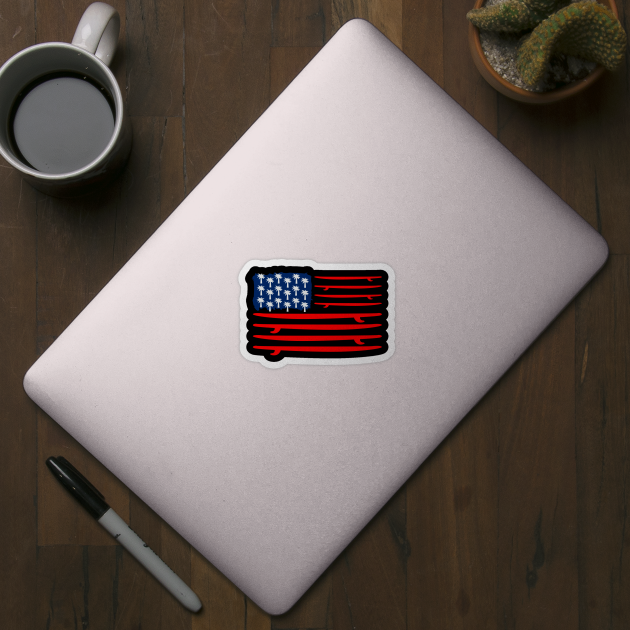 Surf American  Flag by tonyspencer